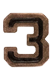 Bronze Numeral 3